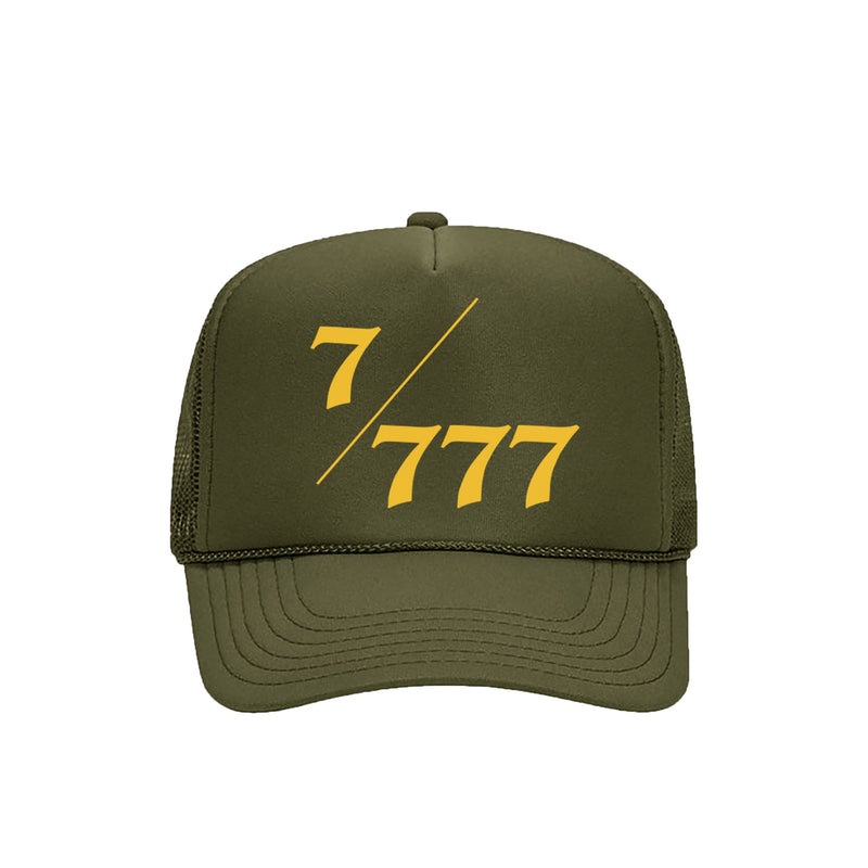 777 TRUCKER HAT IN YELLOW