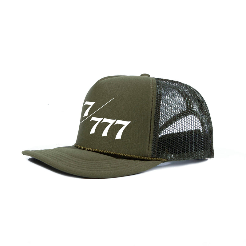 777 TRUCKER HAT IN WHITE