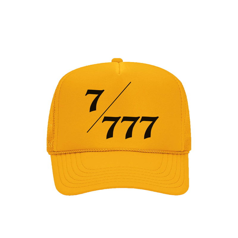777 TRUCKER HAT IN BLACK