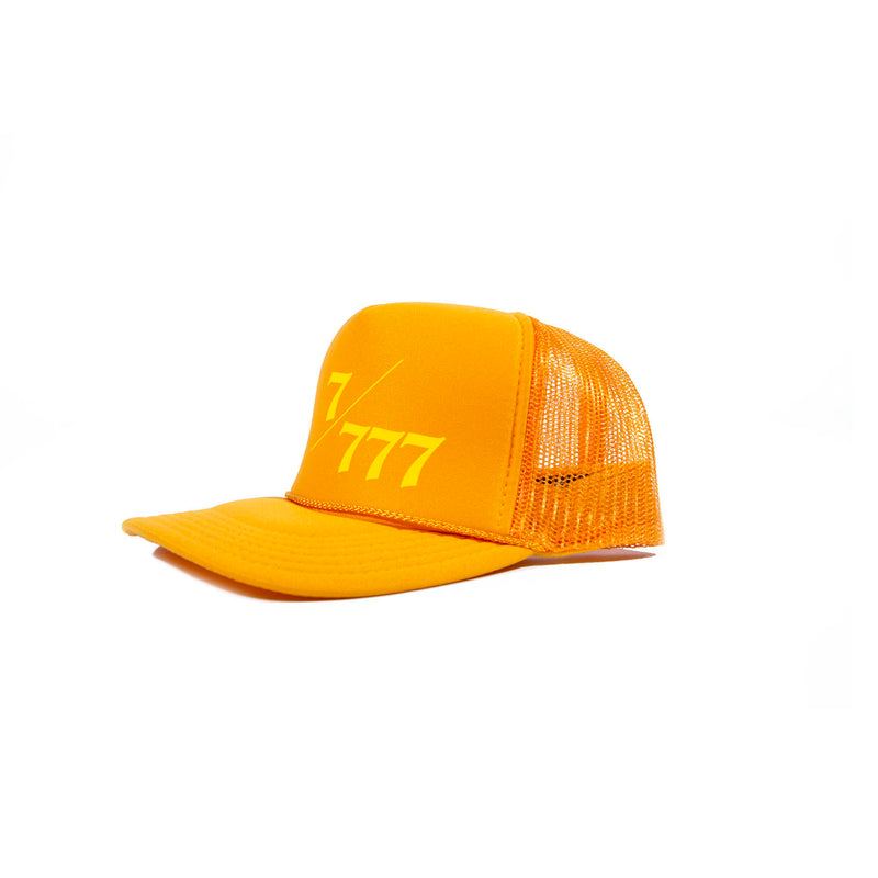 777 TRUCKER HAT IN YELLOW